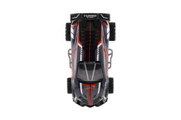 Auto RC sportovní plast 2,4GHz 20cm na baterie šedo-červené v krabici 24x12x14cm