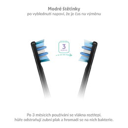TrueLife SonicBrush Clean-series heads Whiten black 8 pack