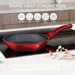 BERLINGERHAUS Sada nádobí s mramorovým povrchem 18 ks Burgundy Metallic Line BH-7035