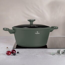 BERLINGERHAUS Sada nádobí s titanovým povrchem 15 ks Matte Green Collection BH-8208