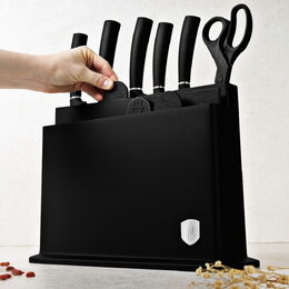 BERLINGERHAUS Sada nožů s nepřilnavým povrchem 11 ks ve stojanu Black silver Collection BH-2492