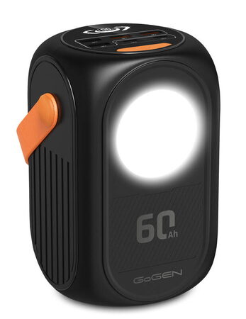Powerbanka GoGEN 60000mAh, PB600001B, PD65W - černá/oranžová