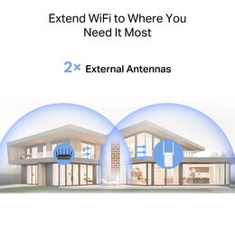 WiFi extender TP-Link Mercusys ME25BE AP/Extender/Repeater, WiFi7,  BE3600, 1x GLAN