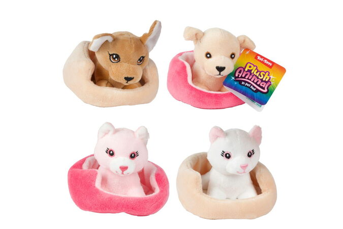 Zvířátko v pelíšku plyš 4 druhy 11x10cm 2m+