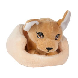 Zvířátko v pelíšku plyš 4 druhy 11x10cm 2m+