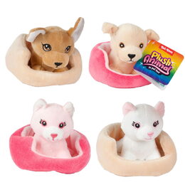 Zvířátko v pelíšku plyš 4 druhy 11x10cm 2m+