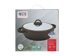 RESTO 94006 Nízký hrnec s pokličkou 28 cm, 4.2l (ASCELLA)