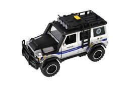 Auto záchranáři policie terénní plast 23x14cm na setrvačník na baterie se světlem se zvukem v krabic