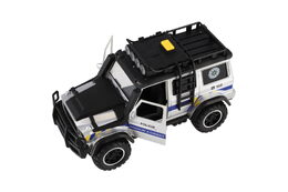 Auto záchranáři policie terénní plast 23x14cm na setrvačník na baterie se světlem se zvukem v krabic