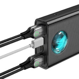 Power banka Baseus Amblight QC 30000mAh 65W černá s kabelem USB-C - USB-C 1m 100W