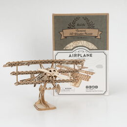RoboTime 3D dřevěná skládačka Historické letadlo Historické letadlo