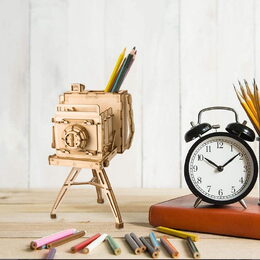 RoboTime 3D dřevěná skládačka Historický fotoaparát