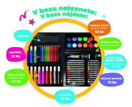Sada na malování - Art box kreativní sada CREATED v plastovém kufříku 28x21x4cm