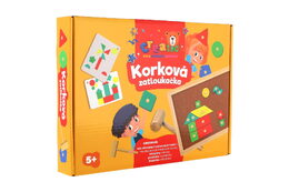Korková zatloukačka CREATED dřevo s doplňky v krabici 33x24x4,5cm