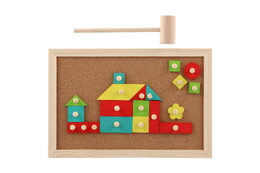 Korková zatloukačka CREATED dřevo s doplňky v krabici 33x24x4,5cm