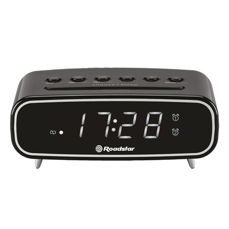 Radiobudík Roadstar, CLR-2310/BK, FM, 2 x alarm, LCD displej, 0,35 W RMS