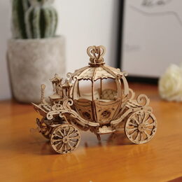 RoboTime dřevěné 3D puzzle Pohádkový kočár