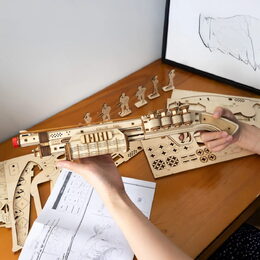RoboTime 3D dřevěné mechanické puzzle Brokovnice Terminátor