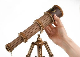 RoboTime 3D dřevěné mechanické puzzle Pirátský dalekohled
