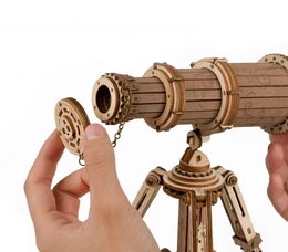 RoboTime 3D dřevěné mechanické puzzle Pirátský dalekohled