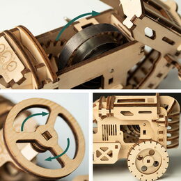 RoboTime 3D dřevěné mechanické puzzle Traktor