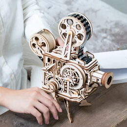 RoboTime 3D dřevěné mechanické puzzle Filmový projektor