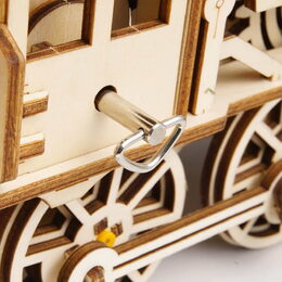 RoboTime 3D dřevěné mechanické puzzle Parní lokomotiva
