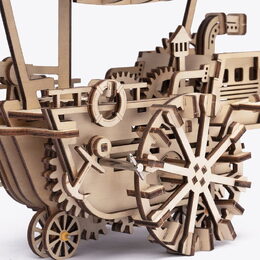 RoboTime 3D dřevěné mechanické puzzle Fantastická vzducholoď
