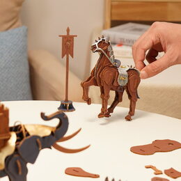 RoboTime 3D dřevěná skládačka Bojovný kůň