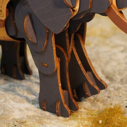 RoboTime 3D dřevěná skládačka Bojovný slon