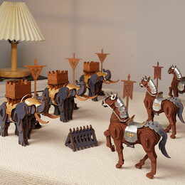 RoboTime 3D dřevěná skládačka Bojovný slon