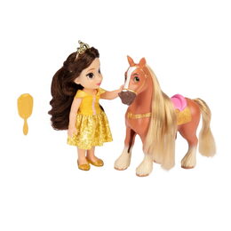 Panenka Disney Princezna Locika/Belle a koník Maxmus/Phillipe