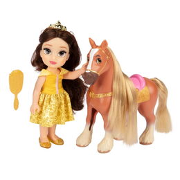 Panenka Disney Princezna Locika/Belle a koník Maxmus/Phillipe