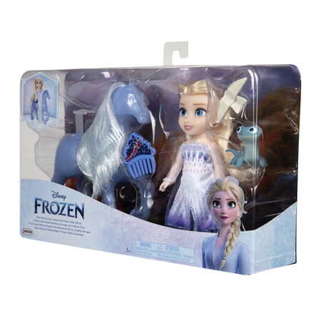 Panenka Ledové království Mini Elsa 15 cm a kouzelný kůň Nokk