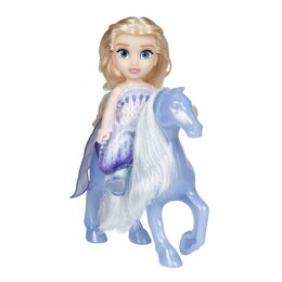Panenka Ledové království Mini Elsa 15 cm a kouzelný kůň Nokk