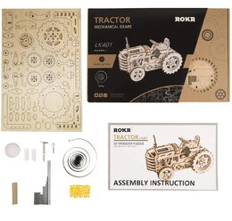 RoboTime 3D dřevěné mechanické puzzle Traktor