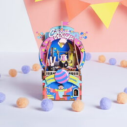 RoboTime 3D dřevěná skládačka hrací skříňky Malý cirkus