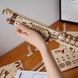 RoboTime 3D dřevěné mechanické puzzle Brokovnice Terminátor