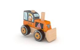 Stavební auto dřevěná skládačka