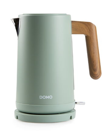 Rychlovarná konvice - nerez, zelená WOOD YOU - DOMO DO9282WK, Objem: 1,7 l, Přík