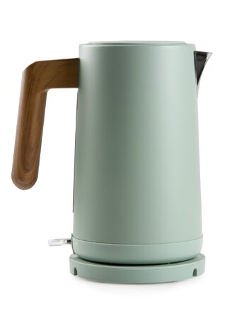 Rychlovarná konvice - nerez, zelená WOOD YOU - DOMO DO9282WK, Objem: 1,7 l, Přík