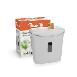 PEACH skartovač Micro Cut PS600-06, P-,5 65dB, 4 listy, autostart, 12 L koš