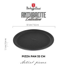 BERLINGERHAUS Pánev na pizzu s titanovým povrchem 32cm Anthracite Collection BH-8688