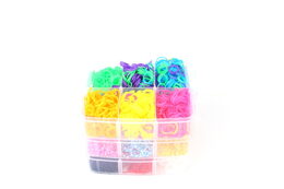 Sada gumiček 3 000 ks na výrobu náramků Loom Band - box velk