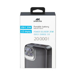 Riva Power VA2521 powerbanka Quick Charge 20W s LDC displejem 20000mAh