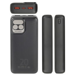 Riva Power VA2521 powerbanka Quick Charge 20W s LDC displejem 20000mAh