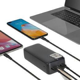 Riva Power VA2585 powerbanka Quick Charge 20W s LDC displejem 30000mAh
