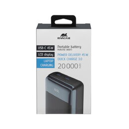 Riva Power VA1075 powerbanka Quick Charge 45W s LDC displejem 20000mAh