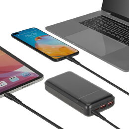 Riva Power VA2102 powerbanka 20000mAh QC/PD 22,5W, černá
