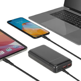 Riva Power VA2102 powerbanka 20000mAh QC/PD 22,5W, černá